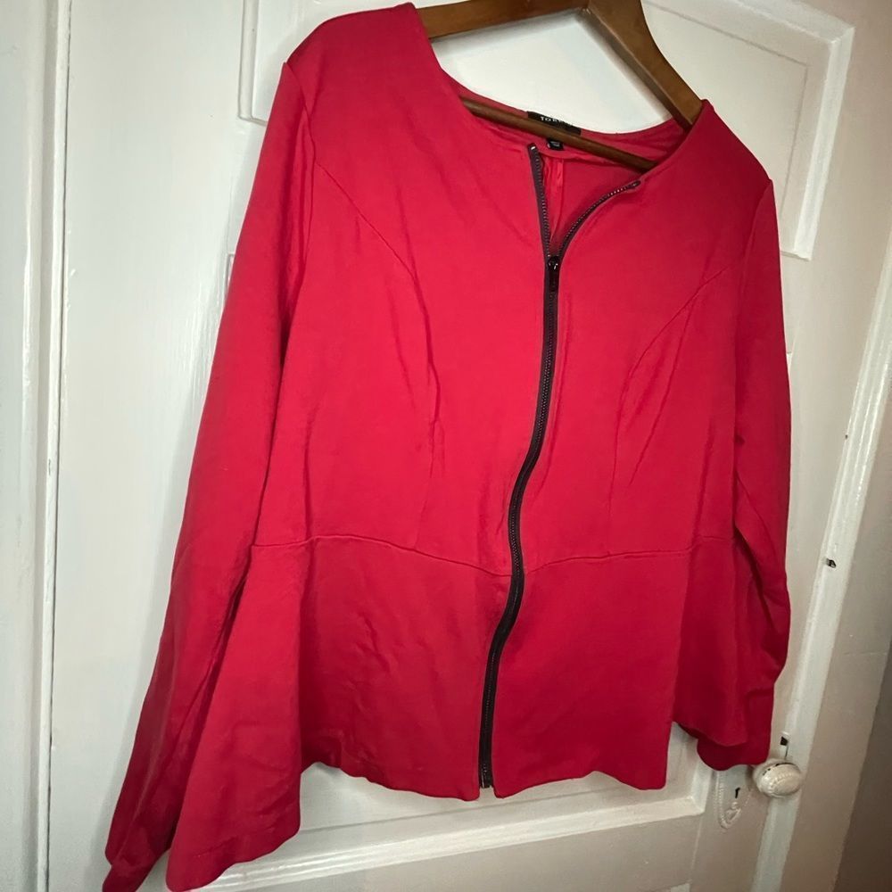 torrid 2 Ponte Knit Peplum Zip Up Jacket - Picture 7 of 12